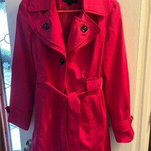 London Fog Bright Red Trench Coat